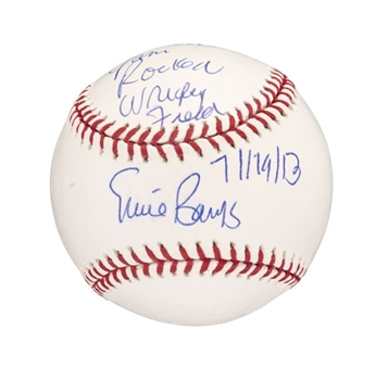 Ernie Banks Signed and Inscribed Baseball with Pearl Jam Inscription 